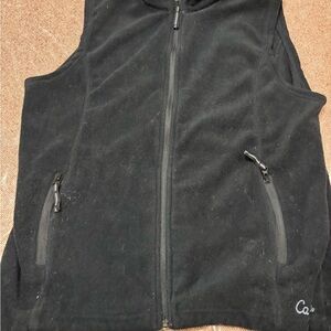 Cabela's Black and Tan Fleece Vest
